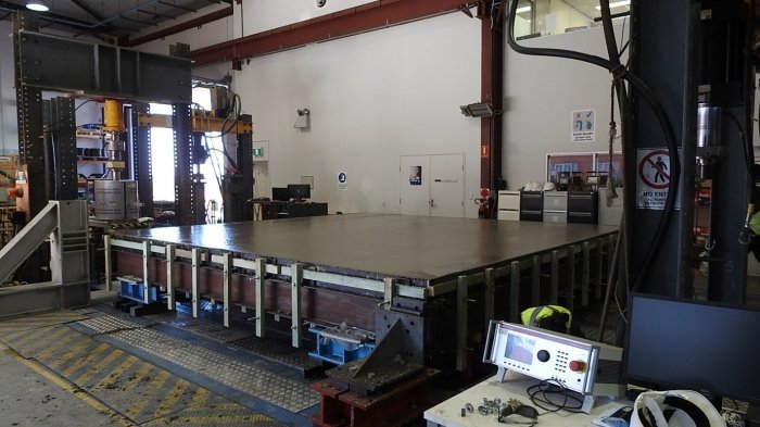 Full-scale light steel deck laboratory test